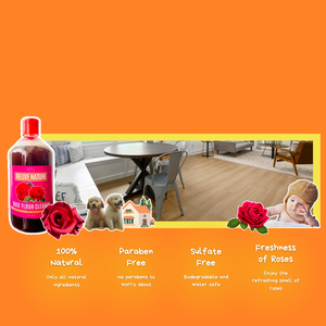 Rose Floor Cleaner (Freshness of real rose, pet-safe, baby safe, No paraben)