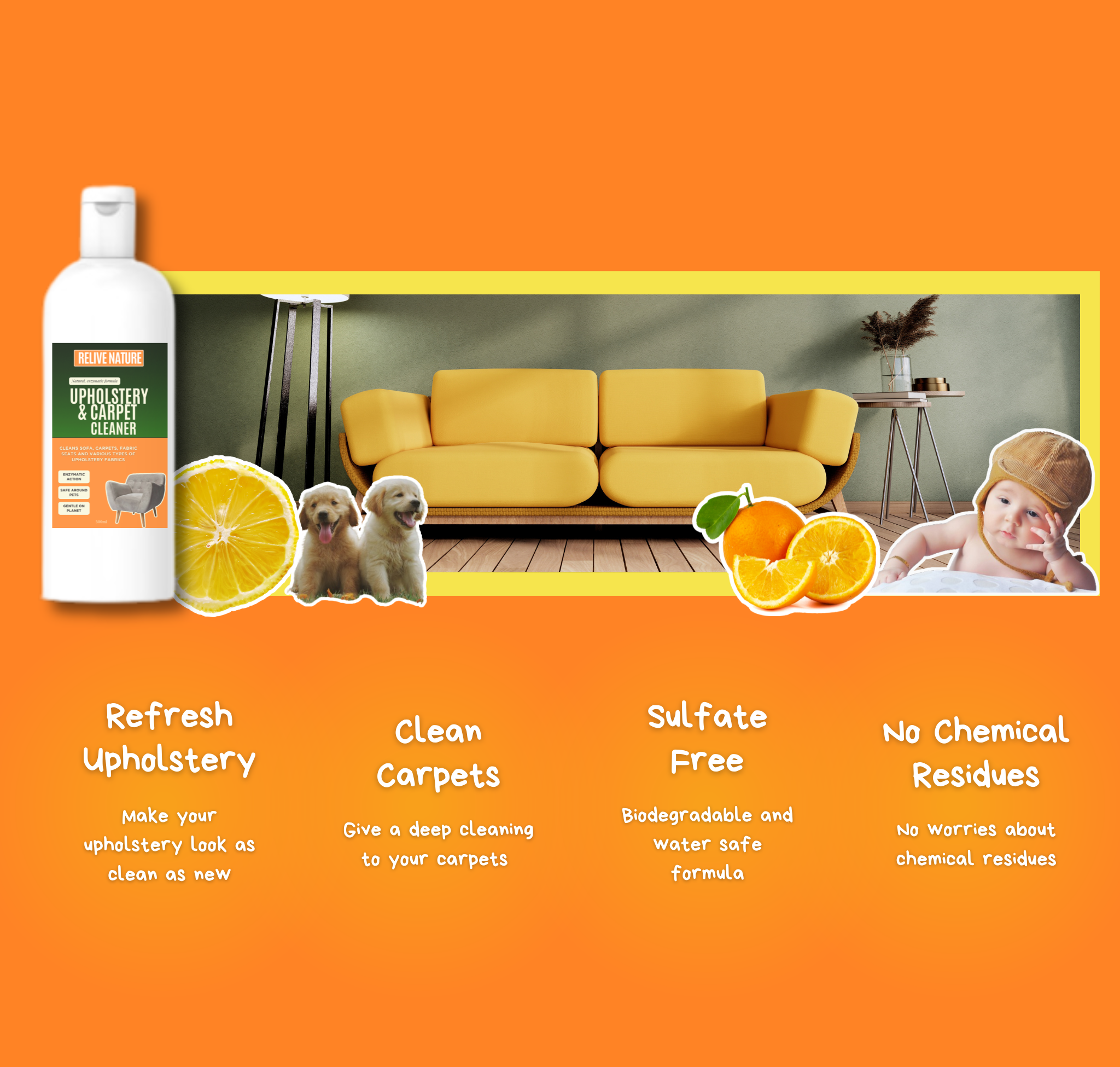 Upholstery and Carpet Cleaner | Deep cleans upholstery | 500ml